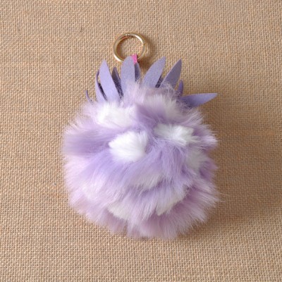 Big Pineapple Shape Pompom Furry Keyring