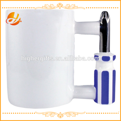 16.9oz Novelty Shaped Handle Ceramic Tool shape Screwdriver Mug