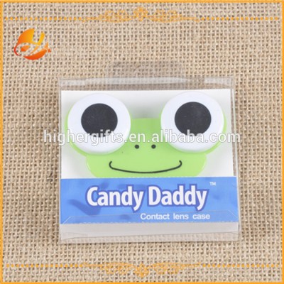 Creative design Animal Frog shaped cute contact lenses case