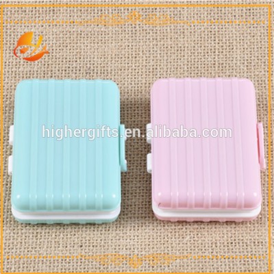 Luggage design coloful cheap plastic cute contact lenses case/box