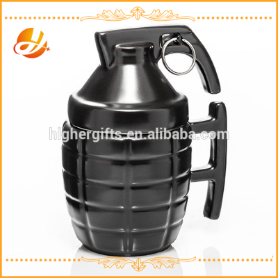 280ml Creative promotional gifts Ceramic Grenade Mug white and black