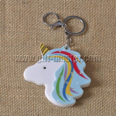 Best Seller Unicorn Shape Acrylic Keychain With Mirror